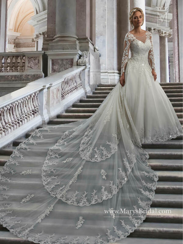 White Long Bridal Dress